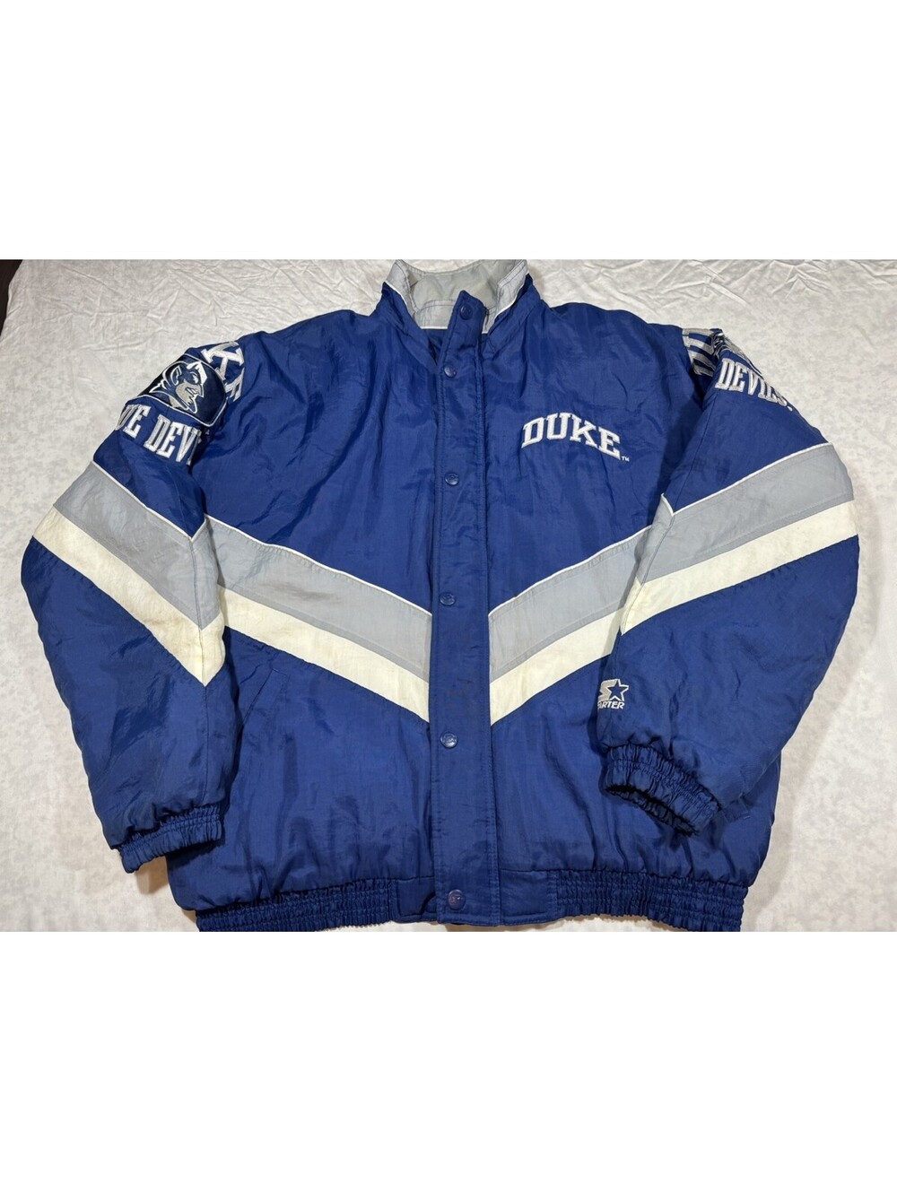 Vintage 90s Starter Duke Blue Devils Windbreaker Jacket XL